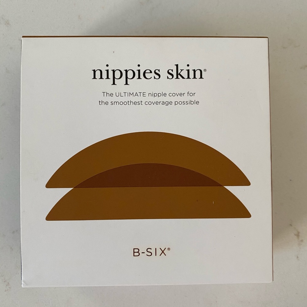 B-six nippies skin adhesive nipple covers in coco color and size 2 new unopened